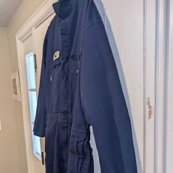 VTG Aramark Mens 50r Blue Mechanic Workwear 1PC Coveralls "Bill" - Picture 5 of 8